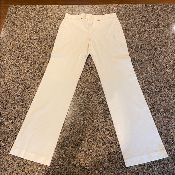 Holt Renfrew Women’s White Pinafore Snap Front Wide-Leg Pants Size 6 - Picture 1 of 13